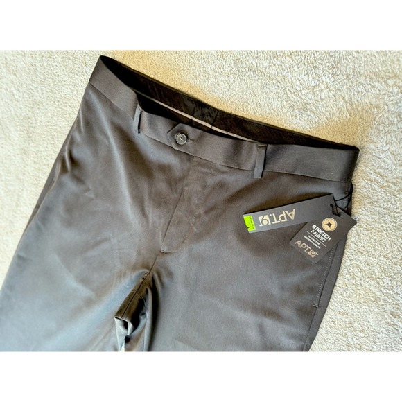 NWT Apt 9 Performance Stretch Dress Pants Gray Extra Slim Fit Mens 28x30 - Picture 3 of 9